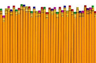 Pencils at different heights for various errors clipart