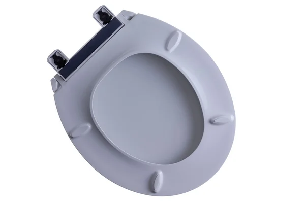 Close loose toilet seat and lid isolated on white — Stock Photo, Image