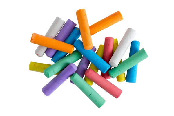 Heap of multicolored chalks for children — Stock Photo, Image
