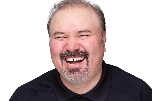 Middle-aged man enjoying a good laugh — Stock Photo, Image