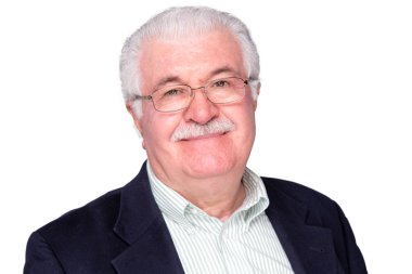Adam orta yaş gülümseyerek kameraya kadar kapatın