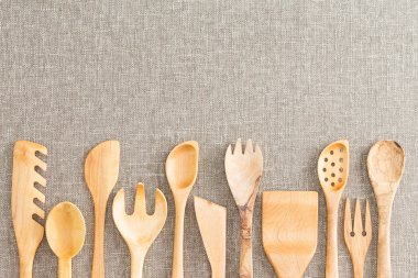 Ahşap mutfak ihtiyaçları kenarlığını