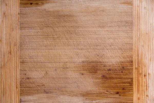 Empty Old Bamboo Cutting Board for Background — Stock Photo, Image