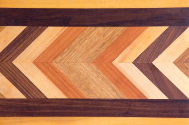 Decorative marquetry on a cutting board clipart