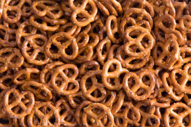 Background texture of mini pretzels clipart