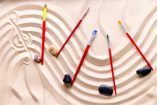 Harmony and music at the beach — Stock Photo, Image