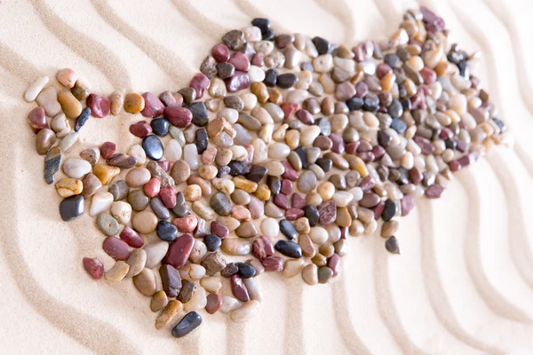 Geography of Turkey Created with Stones on Sand — Stock Photo, Image