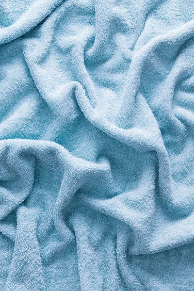 Asciugamano in morbido cotone blu chiaro per sfondi — Foto Stock