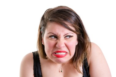 Angry jealous vindictive woman clipart