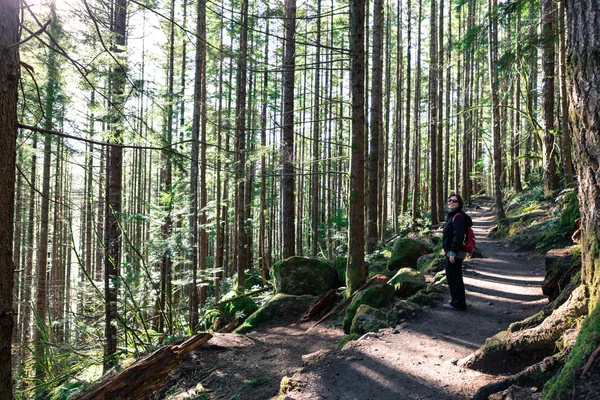 Trekking w Seattle Washington Grzechotnik półkę szlak — Zdjęcie stockowe