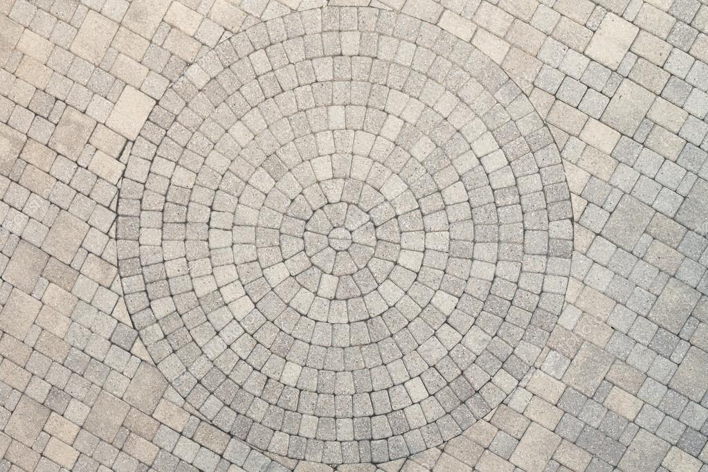 Center View of Patio Circle Design Overhead View — Stock Photo
