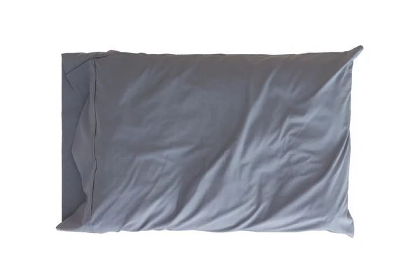 Grey pillow isolated on white — Stock Photo, Image