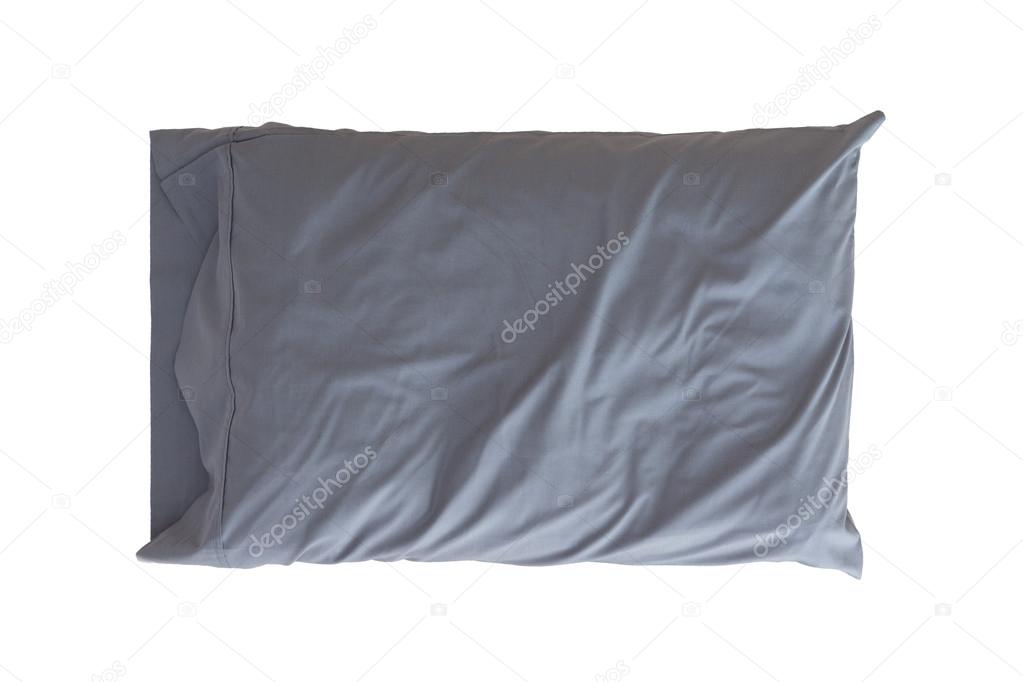 Grey pillow isolated on white