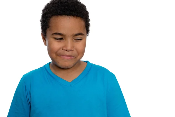 Happy Eight Year Old Boy Looking Sideways — Stock Photo, Image