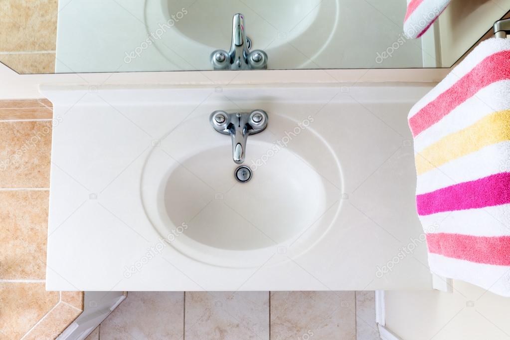 Above View of Classical Clean Domestic Sink
