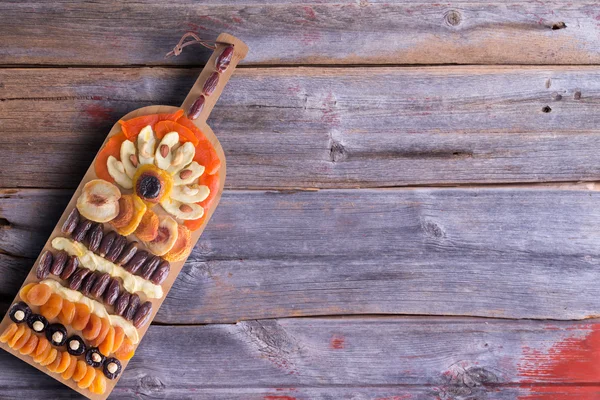 Artistic colorful arrangement of dried produce — Stock Photo, Image