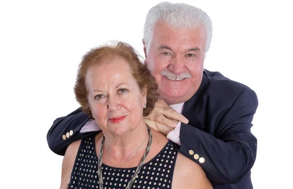 Happy older couple standing together — Stock Photo, Image