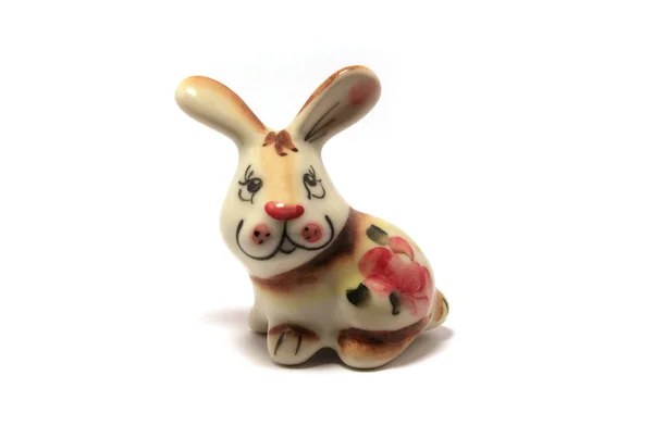 Rorcelain figurine of a little hare — Stock Photo, Image