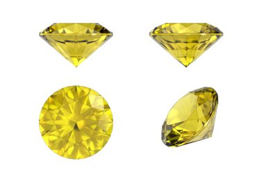 3 boyutlu elmas görüntüsü izole