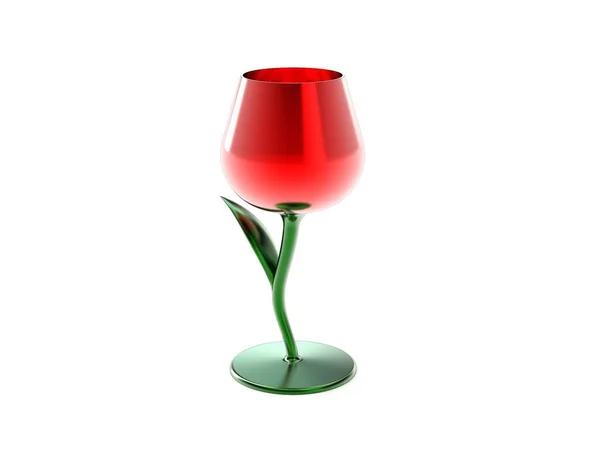 Ilustración Vidrio Vino Diseño Aislado — Foto de Stock