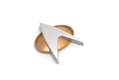 Star Trek iletişim rozetlerinin 3D çizimi