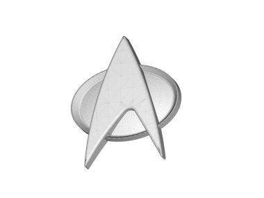 Star Trek iletişim rozetlerinin 3D çizimi