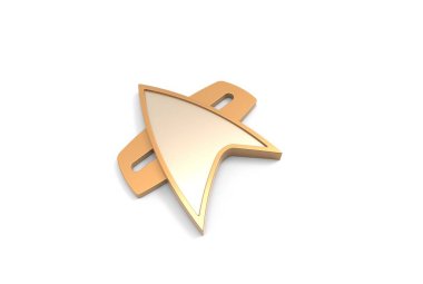 Star Trek iletişim rozetlerinin 3D çizimi