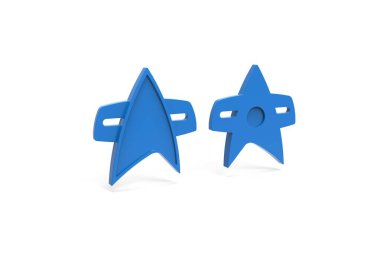 Star Trek iletişim rozetlerinin 3D çizimi