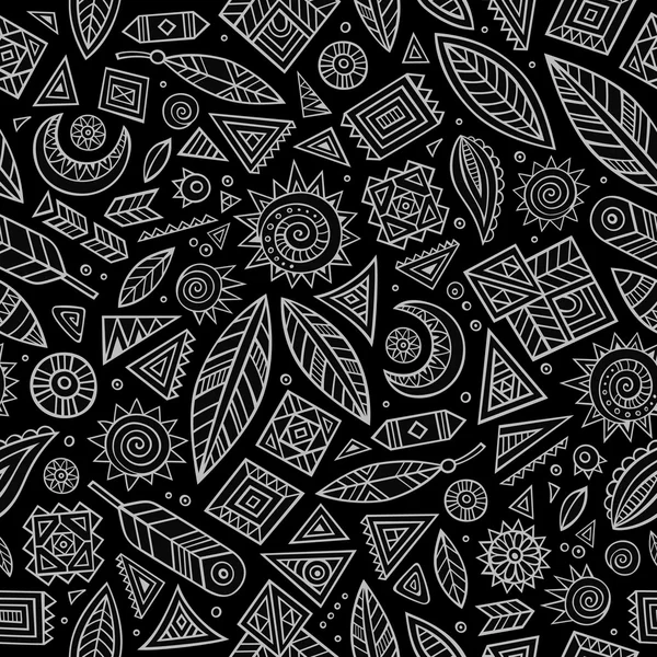 Tribal abstracto nativo pizarra patrón sin costuras — Vector de stock