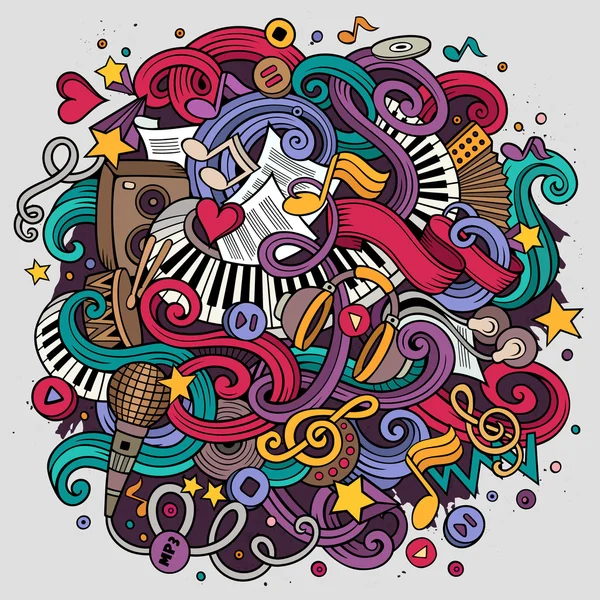 Dessins animés Illustration musicale — Image vectorielle