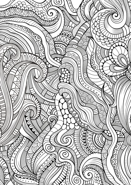 Abstract sketchy doodles hand drawn ethnic pattern — Stock Photo, Image