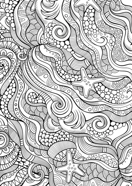 Abstract sketchy doodles hand drawn ethnic pattern — Stock Photo, Image