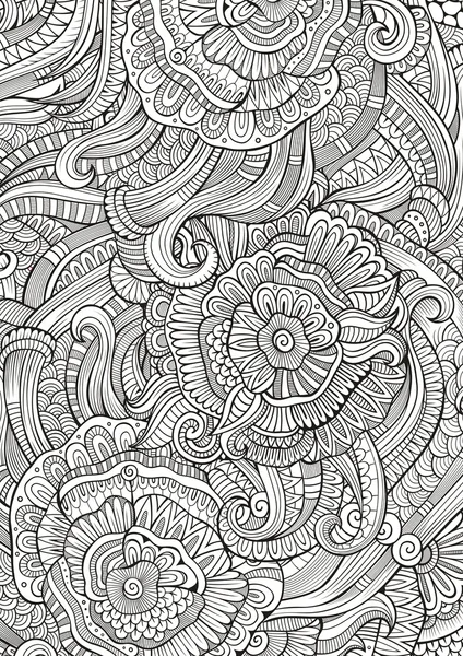 Abstract sketchy decorative doodles hand drawn ethnic pattern — Stock Photo, Image