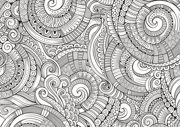 Αφηρημένη σχηματικό διακοσμητικά doodles χέρι συρμένο εθνικ μοτίβο — Φωτογραφία Αρχείου