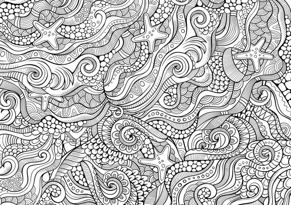 Abstract sketchy decorative doodles hand drawn ethnic pattern — Stock Photo, Image