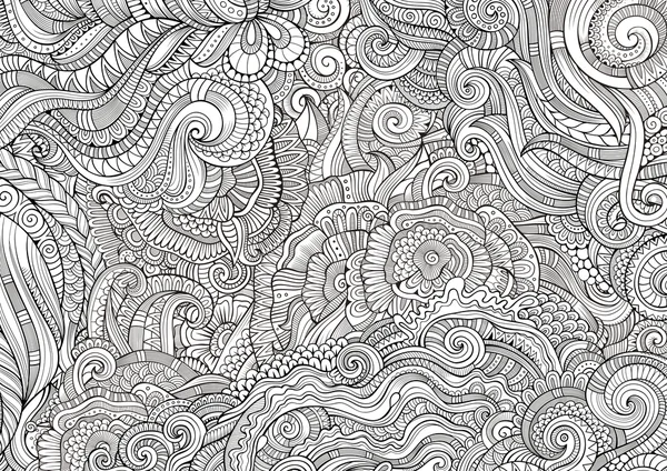 Abstract sketchy decorative doodles hand drawn ethnic pattern — Stock Photo, Image