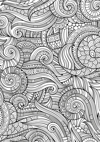 Abstract sketchy decorative doodles hand drawn ethnic pattern — Stock Photo, Image