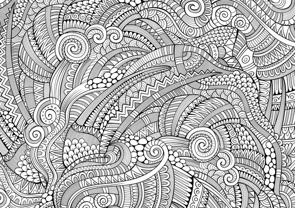 Abstract sketchy doodles hand drawn ethnic pattern — Stock Photo, Image