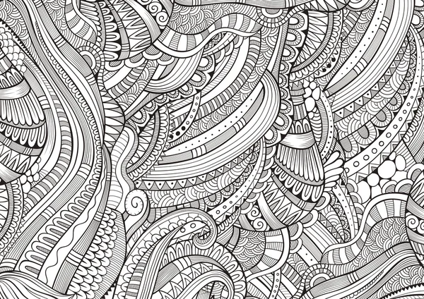 Abstract sketchy doodles hand drawn ethnic pattern — Stock Photo, Image