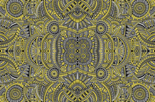 Abstract ethnic vintage yellow and grey background. — Stock Photo, Image