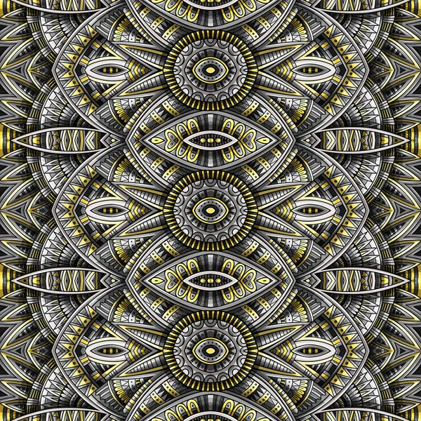 Abstract ethnic vintage yellow and grey background. — Stock Photo, Image