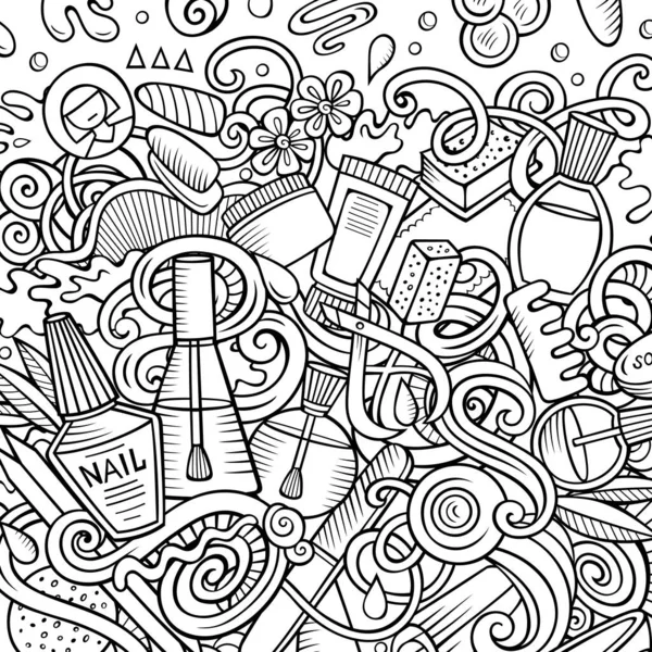 Badrum handritade raster doodles illustration. Design av ramkort för badrummet. — Stockfoto