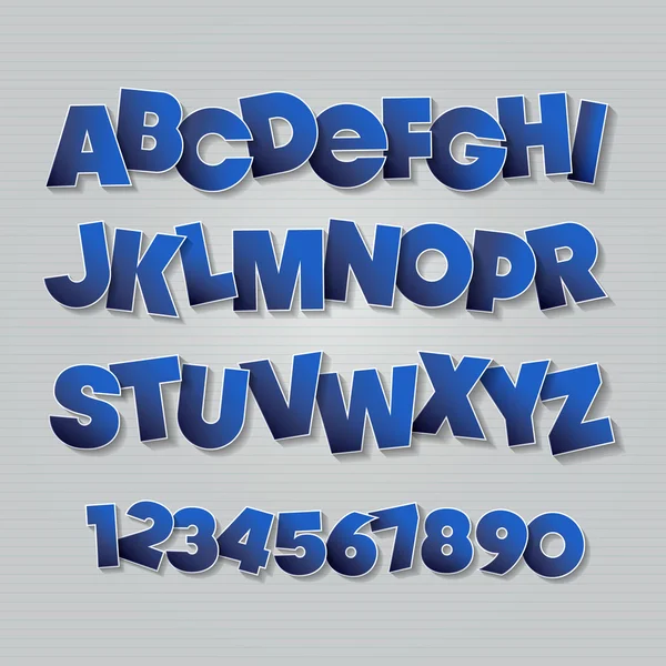 Lettres vectorielles alphabet anglais — Image vectorielle