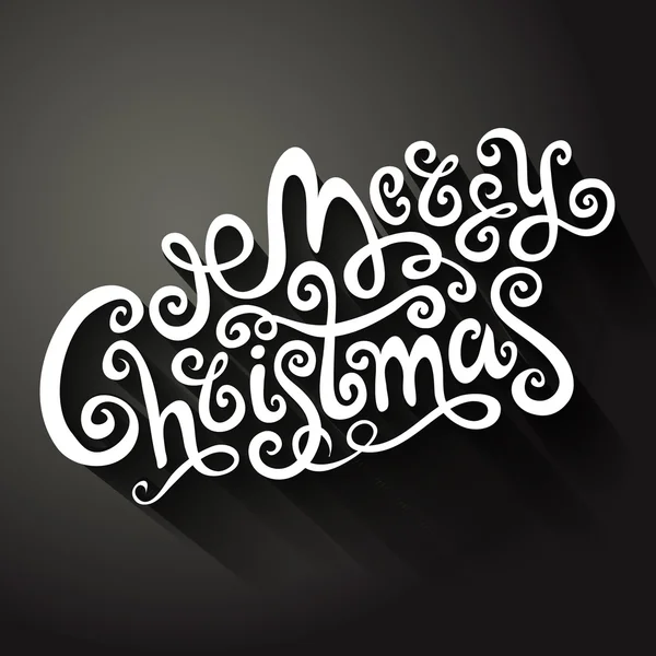 Merry christmas decoratieve hand getrokken kaart — Stockvector