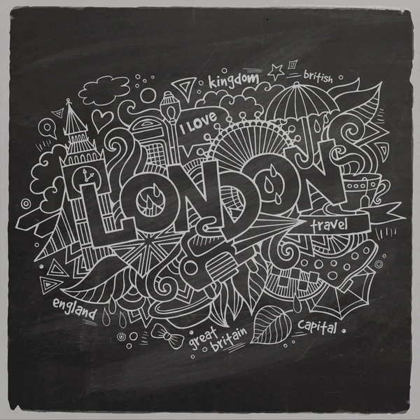 London krita ombord bakgrund — Stock vektor