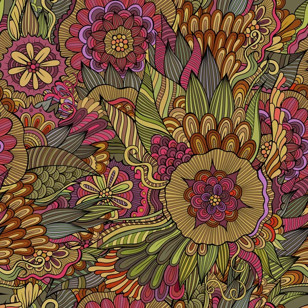 Floral motif ornemental sans couture — Image vectorielle