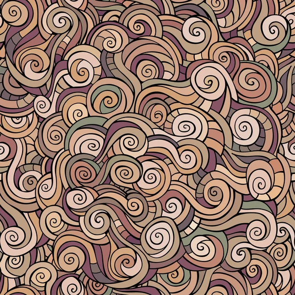 Ondas patrón abstracto y rizos — Archivo Imágenes Vectoriales