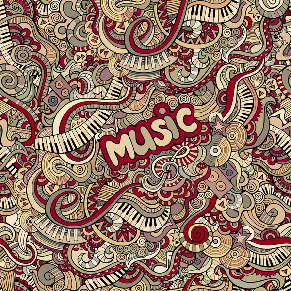 Doodles modèle de musique — Image vectorielle