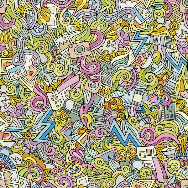 Φωτογραφία doodles μοτίβο — Διανυσματικό Αρχείο