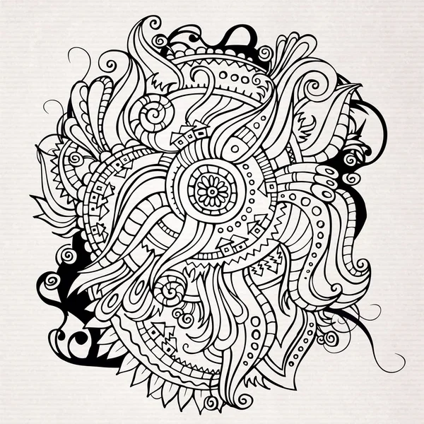 Paysage décoratif vectoriel abstrait de gribouillis — Image vectorielle